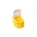 Коробка антистатическая для SMD 16x12x15 мм желтая, с прозрачной крышкой арт.5101.Y.880