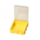 Коробка антистатическая для SMD 68x57x15 мм желтая, с прозрачной крышкой 5101.Y.883 