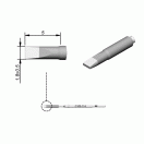 Картридж-наконечник JBC C105-114 лопатка, 1.8 х 0.5 мм