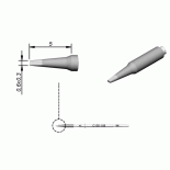 Картридж-наконечник JBC C105-108 лопатка, 0.6 х 0.3 мм