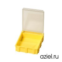Коробка антистатическая для SMD 68x57x15 мм желтая, с прозрачной крышкой 5101.Y.883 